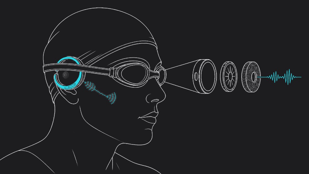 Bone-conduction receiver on the athlete
