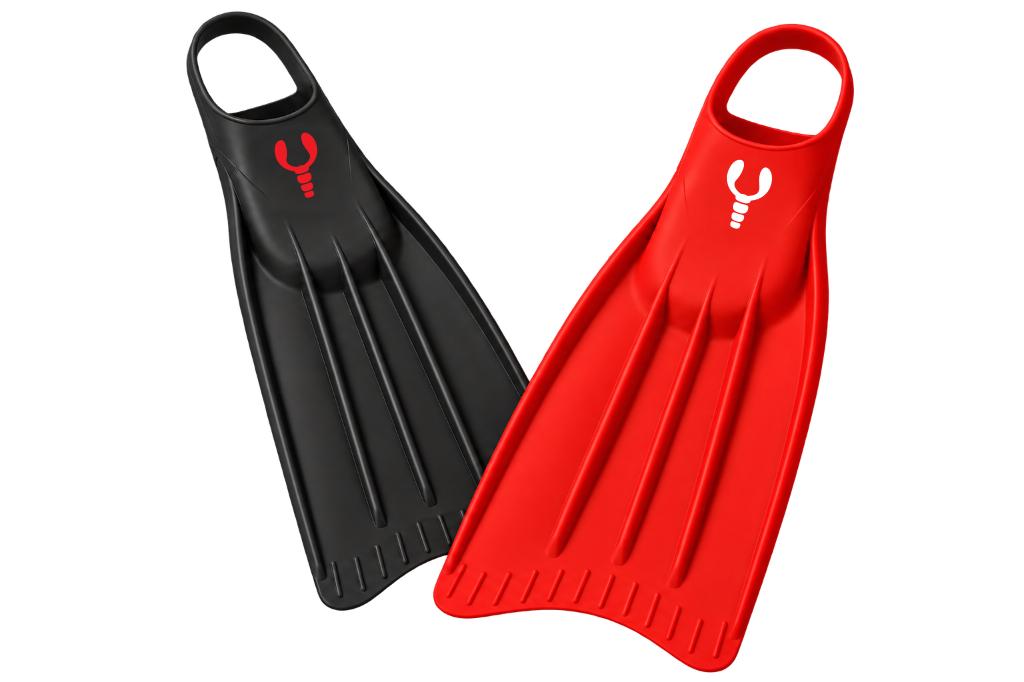 Lobster Fins in black and red